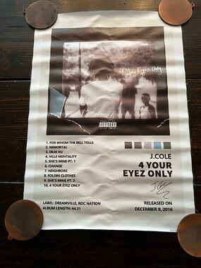J. Cole 4 Your Eyez Only Album Poster - 2016